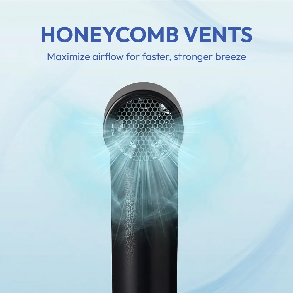 MAVIÉ Portable Handheld Turbo Fan, Rechargeable Mini Personal Fan, Pocket Size With 5 Speeds & LED Display, Low Noise & Long Battery Life, With Wrist