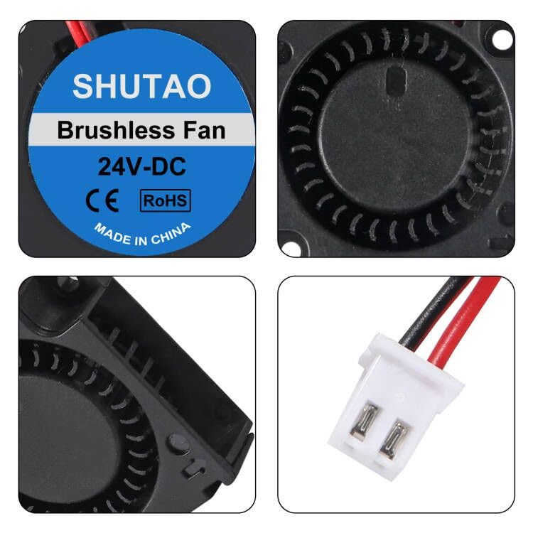 4PCS 30mm Blower Fan 3010 24V 3D Printer Cooling Fan 30mm x 10mm Bearing Turbo Cooling Fan with 2 Pin Terminal