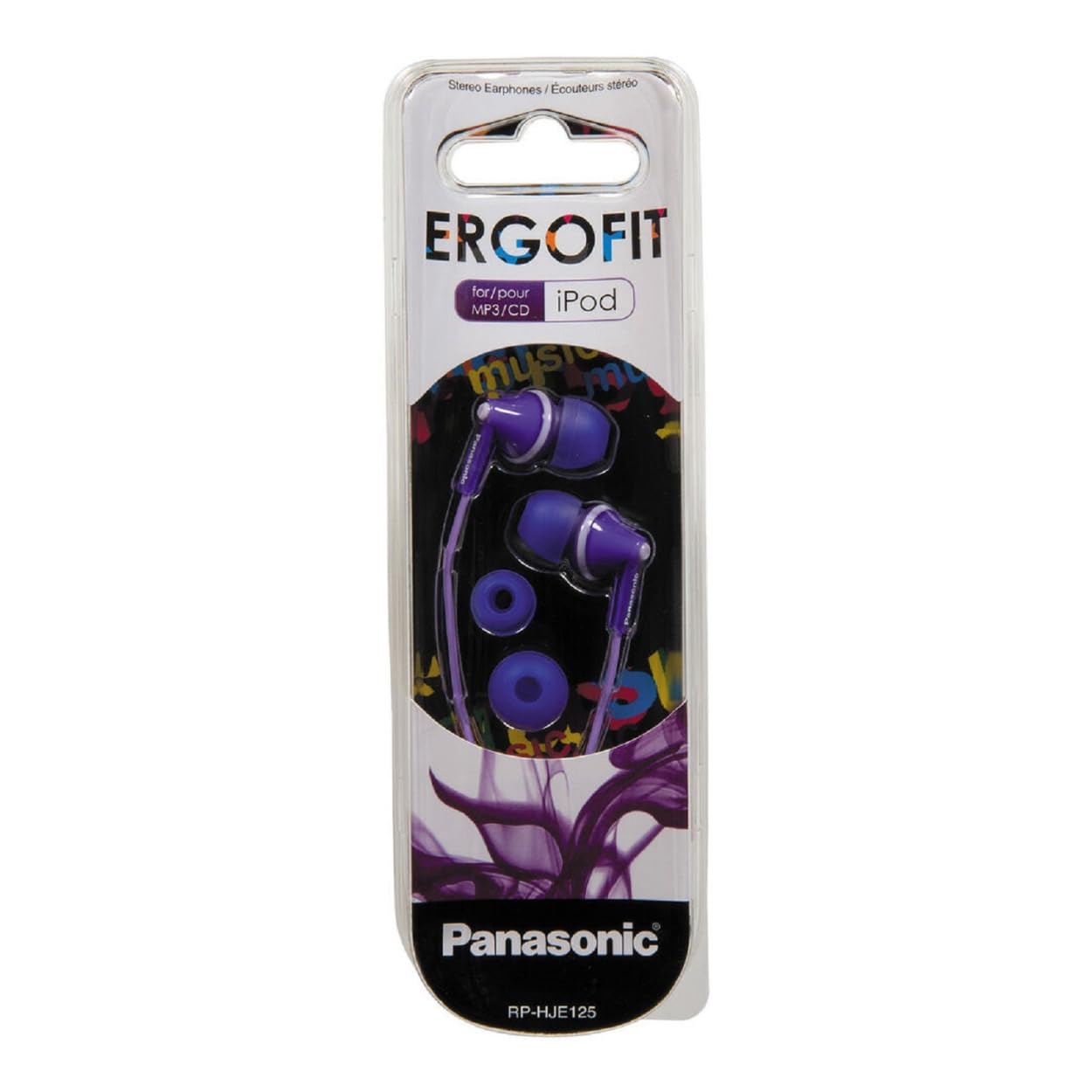 Panasonic RP-HJE125-V Headphones, Purple