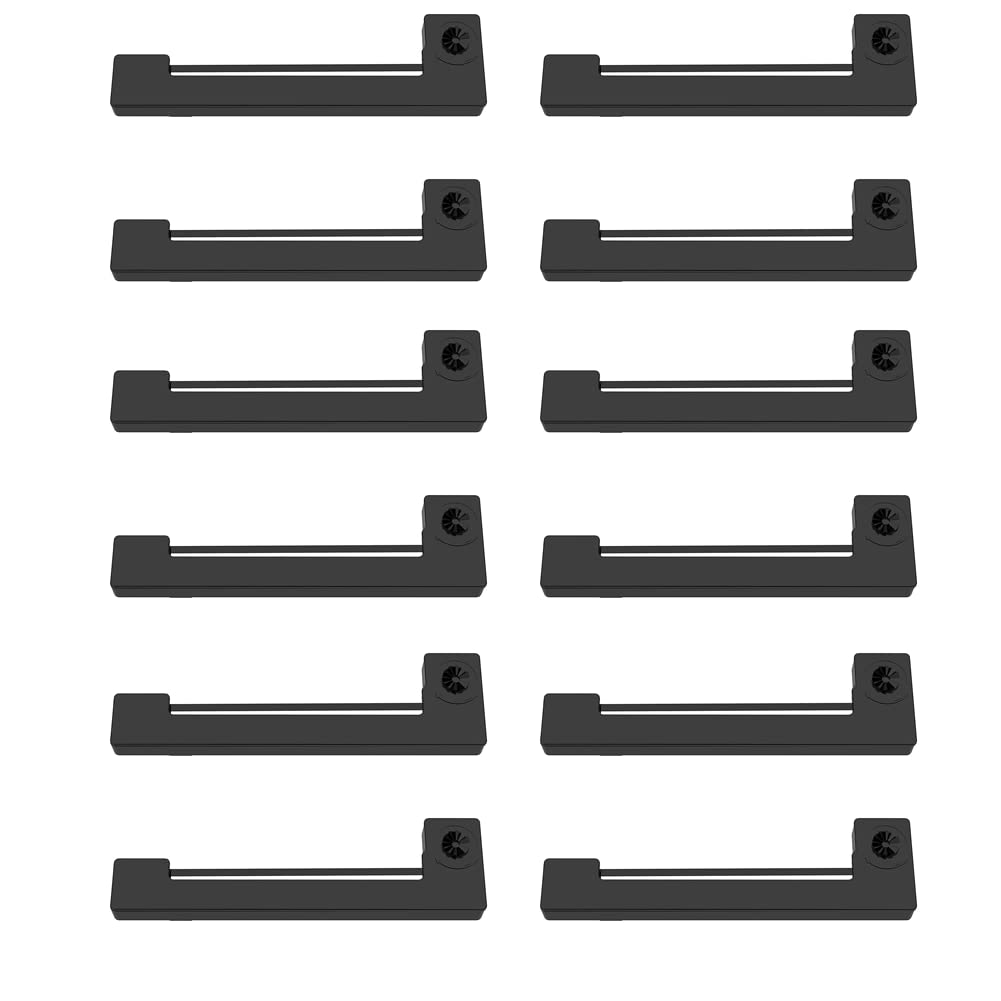 Bigger 12-Pack Replacement for ERC09 Printer Ribbon Compatible ERC-09B Ink Ribbon Cartridge Work with Epson M-160 163 164 180 181 182 183 190 191 192