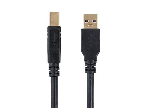Monoprice USB 3.0 Type-A to Type-B Cable - Male to Male, 3 Feet, Black - Select Series