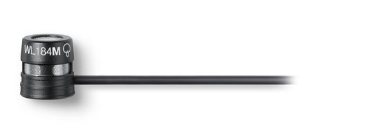 Shure WL184M Professional Low-Profile Lavalier Microphone - Supercardioid Condenser Lav Mic with TA4F Termination, includes Pouch, Tie Clip & Snap-Fit