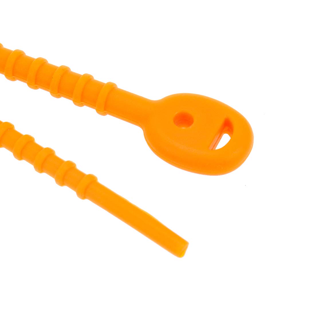Yohii Cable Zip Ties Multi Purpose Silicone Zip Ties Double Lock Twist Ties Orange - 20pcs- (G7.23)