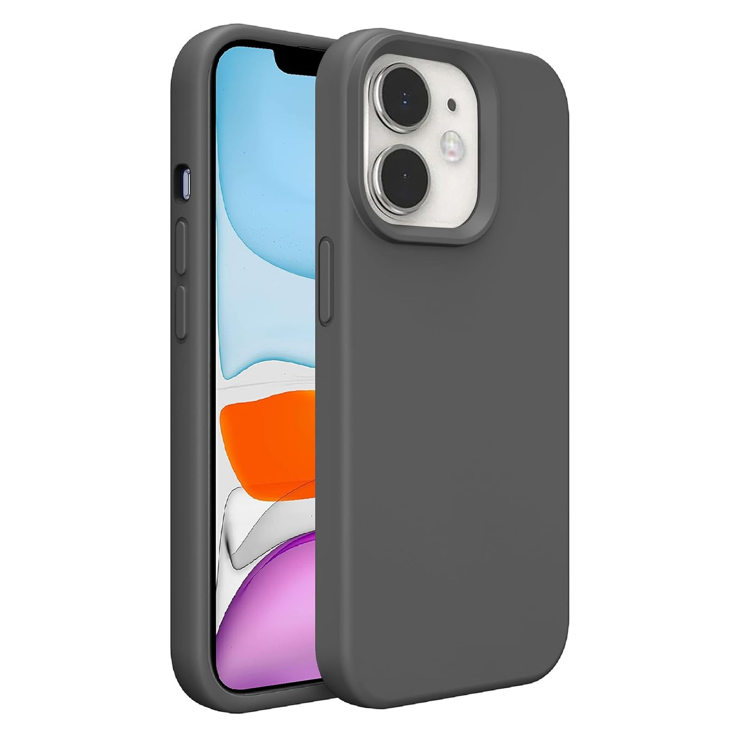 EUMADOVE for iPhone 11 Case, Premium Silicone Case with [Soft Anti-Scratch Microfiber Lining] Shockproof Protective Phone Case iPhone (Charcoal Gray