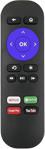 Remote Control Compatible with Roku 1, Roku 2, Roku 3, Roku 4, (HD, LT, XS, XD), Roku Express, Premiere 3900RW 3910RW 4620RW 3700RW 3710RW 3710XB