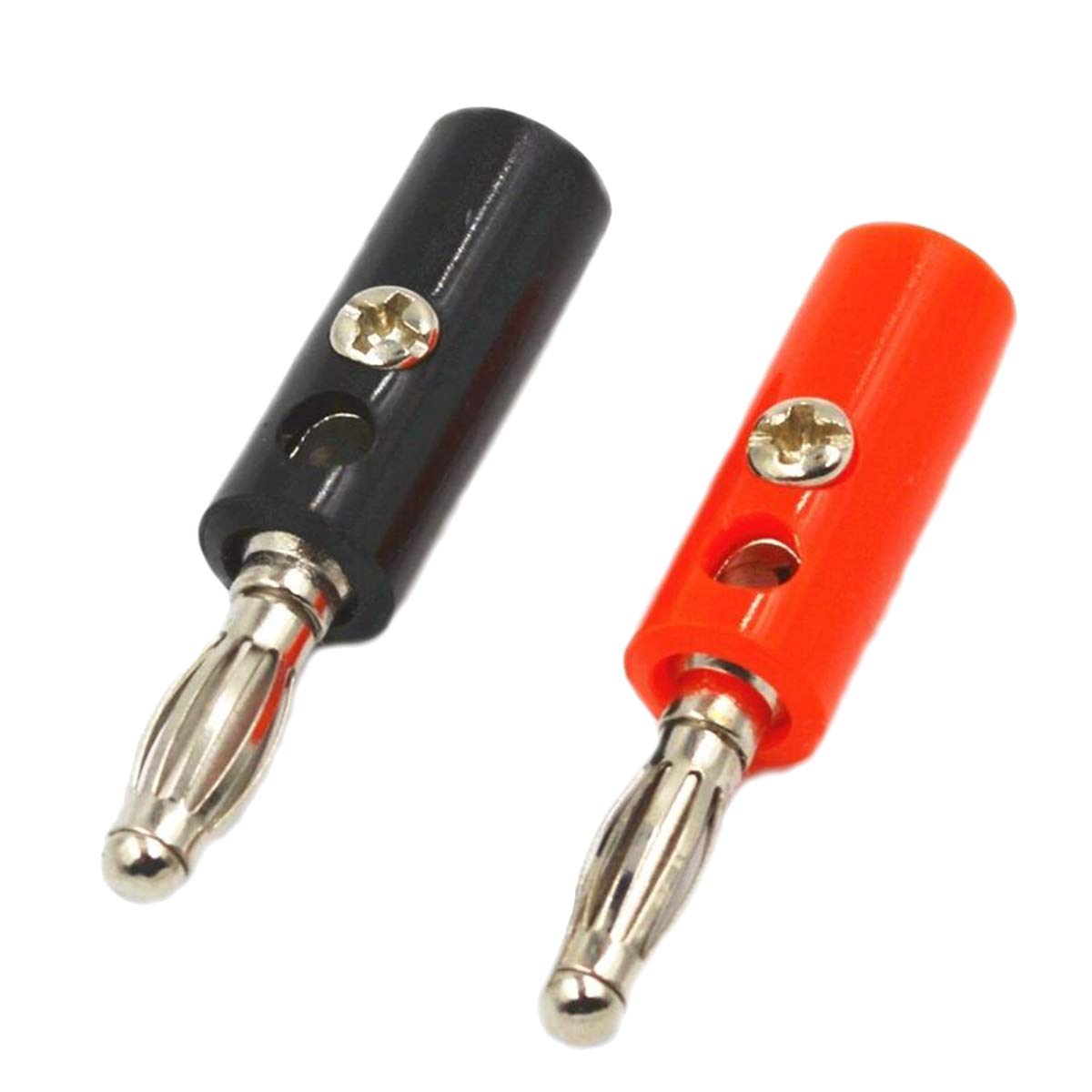 12Pcs Black and Red Speaker Banana Jack Socket Female Panel Mounting Terminal, 4mm Banana Plug Connector
