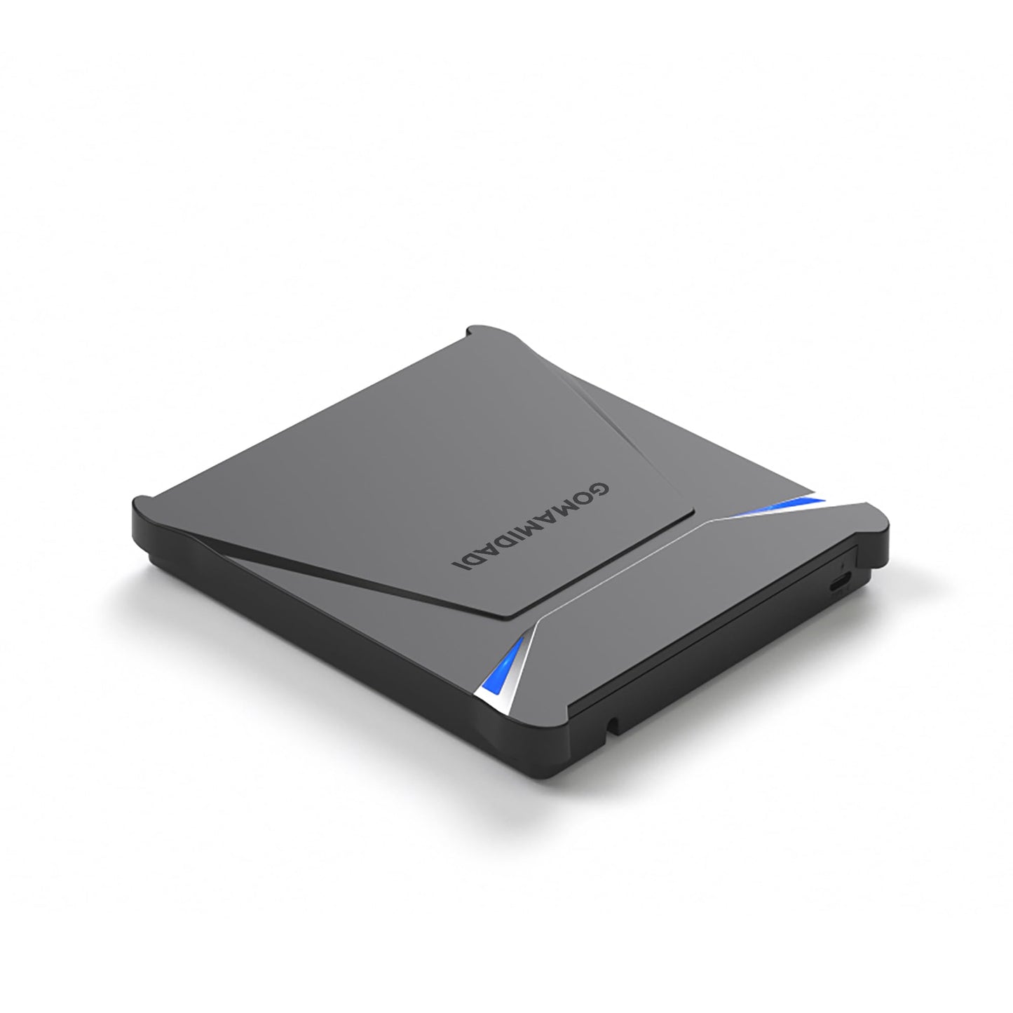 GOMAMIDADI Slot-Loading External DVD CD Drive, USB 3.0 & Type-C Portable Burner & Reader for Laptop, PC, Mac, Windows 11/10/8/7, Plug & Play, Compact