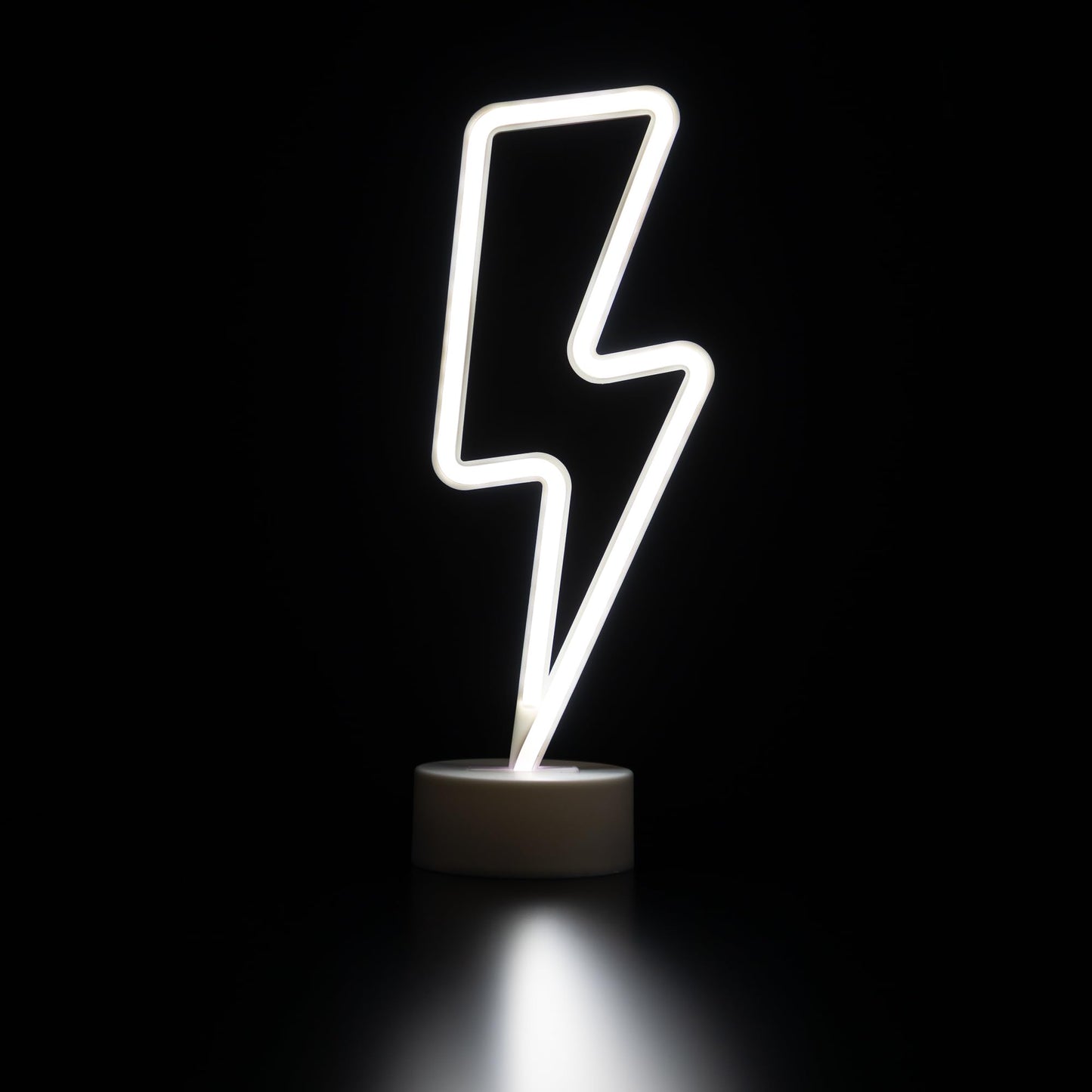 Northlight LED Lightening Bolt Neon Table Light - 11.5" - White