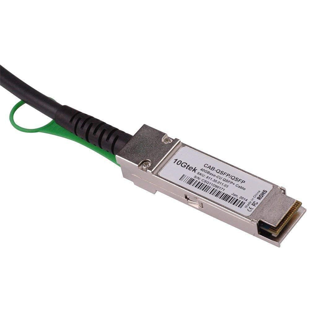 10Gtek 40G QSFP+ DAC Cable - 40GBASE-CR4 Passive Direct Attach Copper Twinax QSFP Cable for Juniper QFX-QSFP-DAC-1M Devices, 1-Meter(3.3ft)