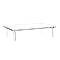 Jusalpha Acrylic Monitor Stand - 10mm Thickness Clear Platform - 14.5'' x 9'' x 3.4'' Desktop/ Laptop/ Monitor Riser Stand- for Laptop, Printer