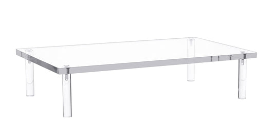 Jusalpha Acrylic Monitor Stand - 10mm Thickness Clear Platform - 14.5'' x 9'' x 3.4'' Desktop/ Laptop/ Monitor Riser Stand- for Laptop, Printer