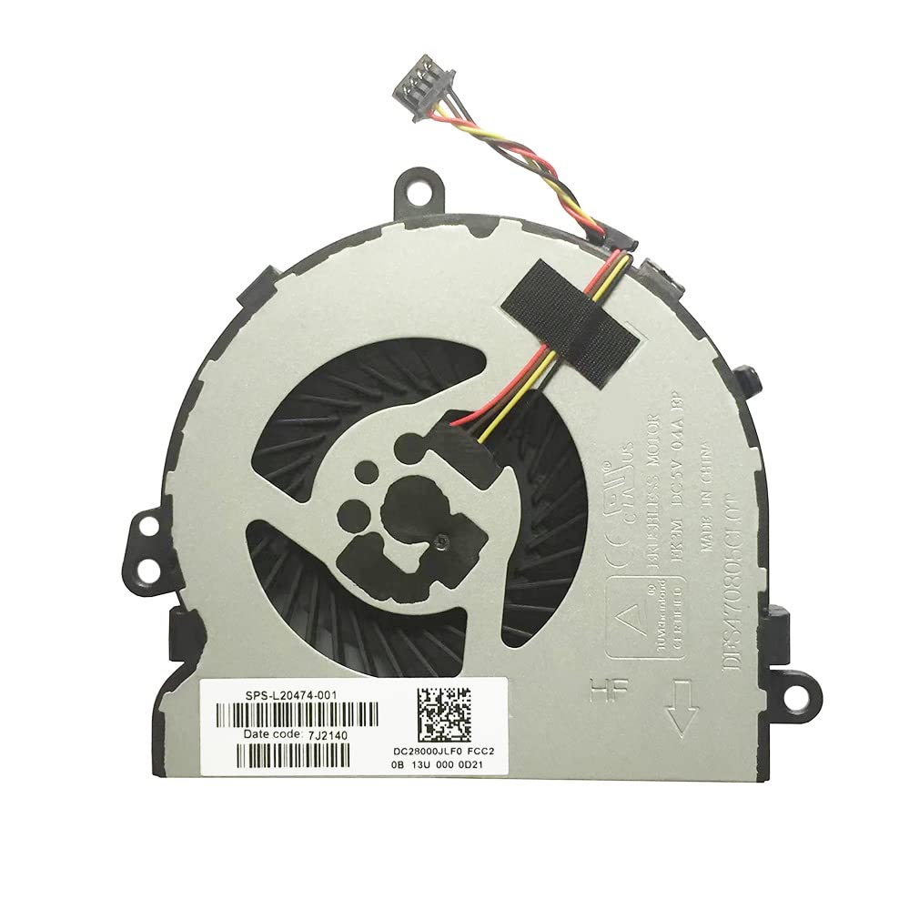 CPU Cooling Fan Intended for HP 15-AC 15-AF 15-AY 15-BA 15-BF 15-BD 15-BS 15-BW 250 255 G4 G5 G6 Series Laptop 813946-001 925012-001 TPN-C125 TPN-C126