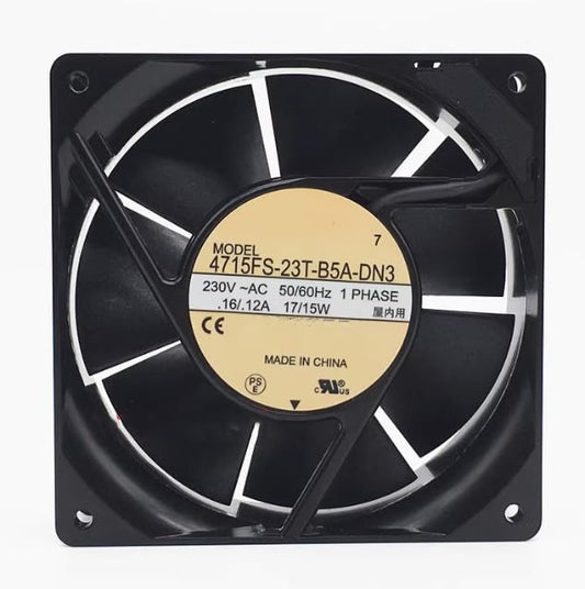 4715FS-23T-B5A-DN3 AC230V 0.16A/0.12A 17W/15W 120x120x38mm Cooling Fan