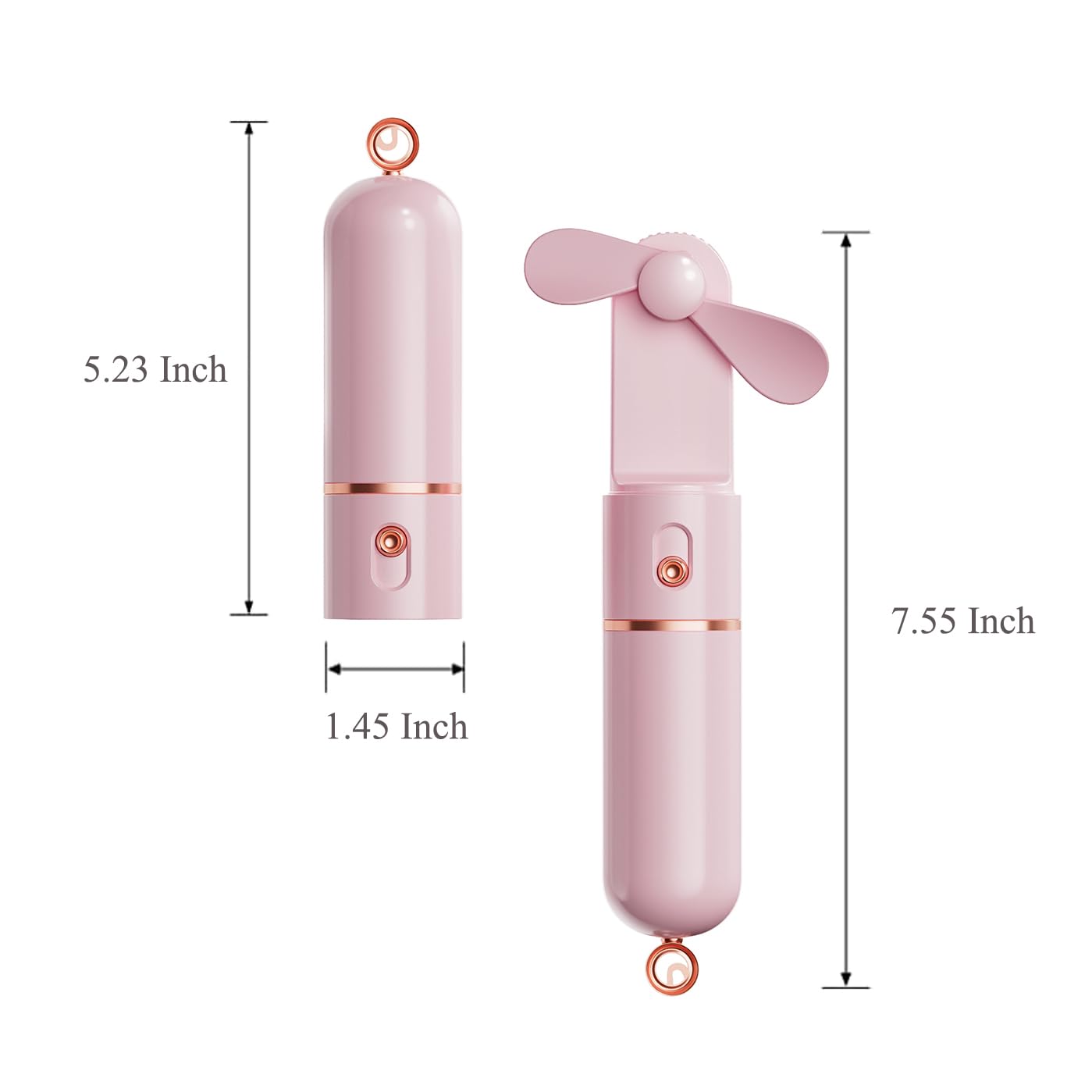 NANGOALA Handheld Portable Electric Fans Battery Operated Rechargeable with 3 Speed, USB -Powered Desktop Fans for Girls Women Indoor & Outdoor