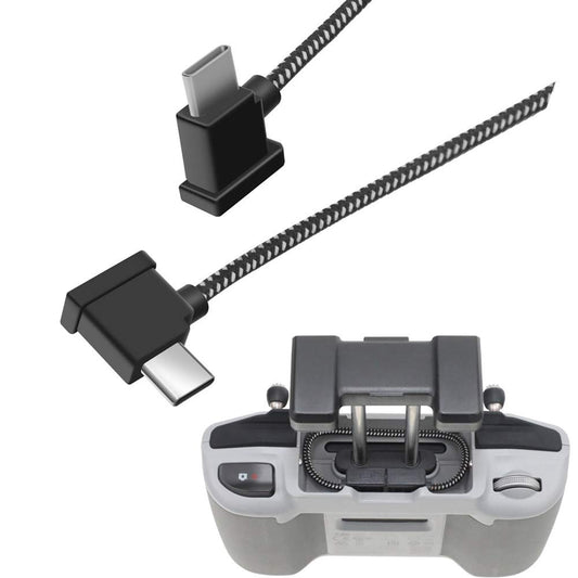 Hanatora 6.3 Inch USB C to USBC RC-N3/N2/N1/N1C Remote Controller Cable for DJI Flip,Neo,Mavic 3,Air 3S/3/2/2S,Mini 4K/2 SE/3/4 Pro,OTG Phone Nylon RC