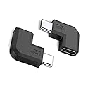 Aoiutrn 90 Degree Type USB C Adapter, 2 Pack USB C to USB-C Fast Charger and Transfer Converter [Right Angle] Compatible for Switch, Notebook…