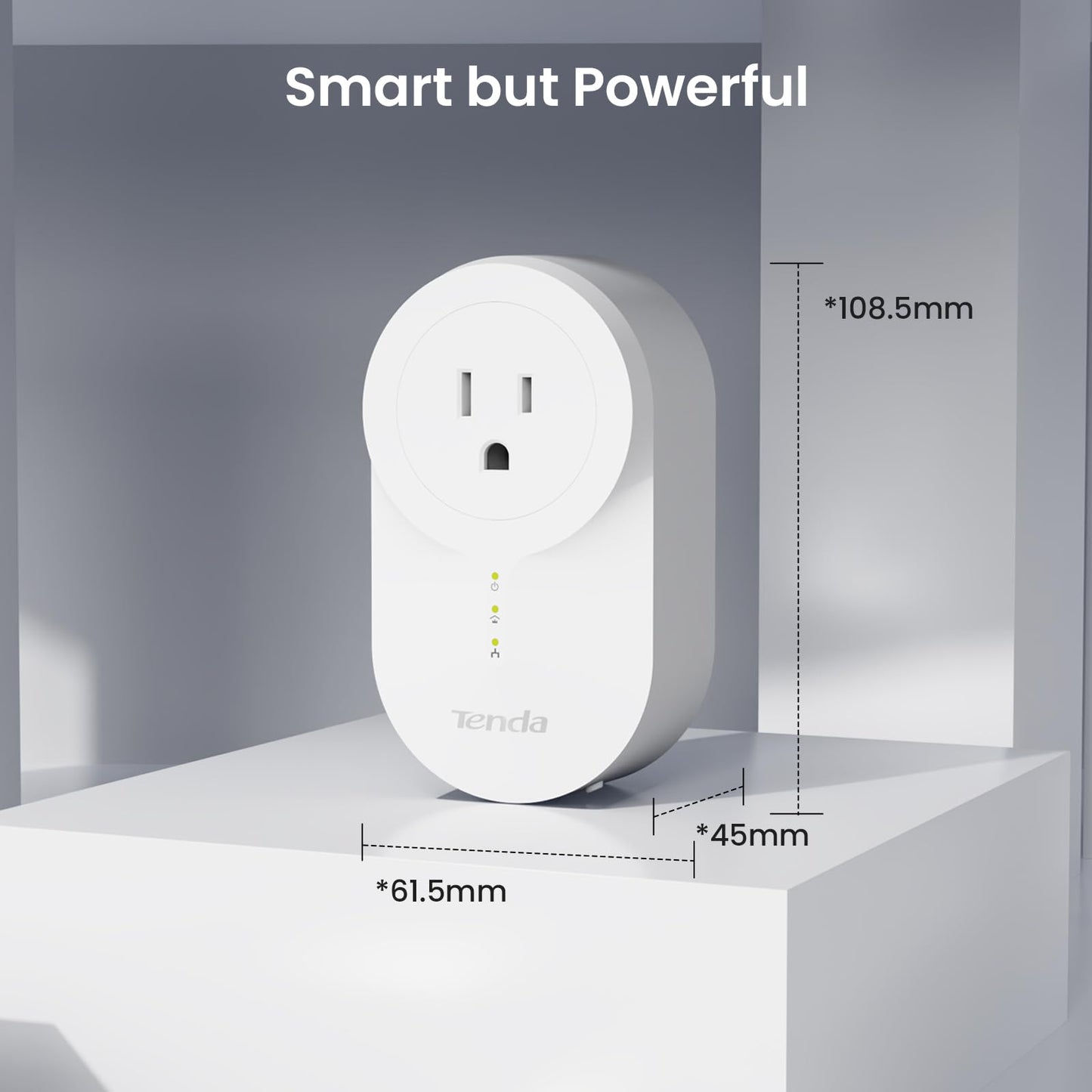 Tenda AV1000 Powerline Etherne Adapter Kit with Gigabit Ports, Ethernet Over Power, Plug&Play, Power Saving, Power Outlet Passthrough, Ideal