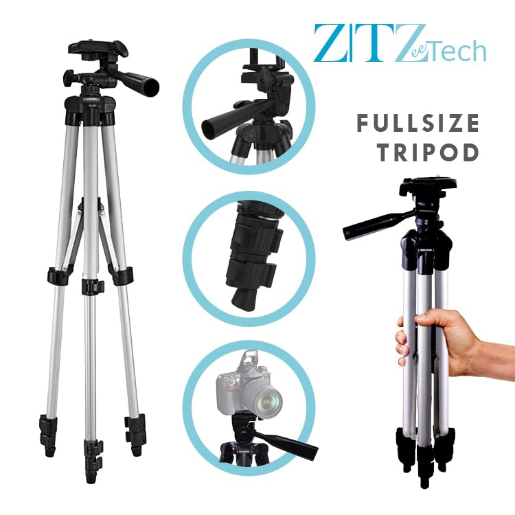 ZeeTech 49mm Accessory Bundle for Canon EOS: R100, R50, R10, M5, M6 Mark II, M6 + LP-E17 Battery + 128GB Memory Card + Wide Angle + Telephoto Lens +