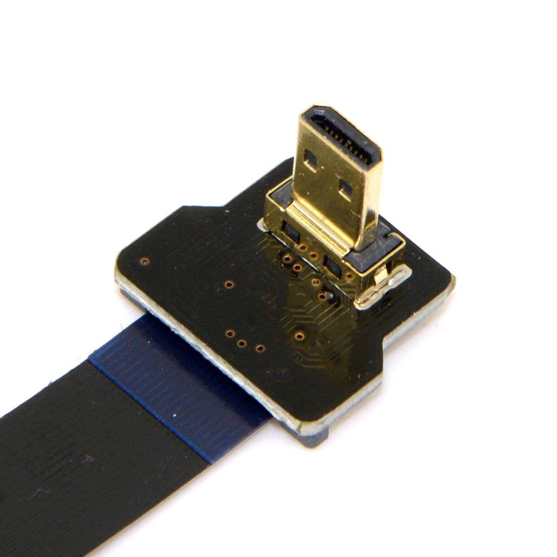 Chenyang CY 90 Degree UP Angled FPC Flat Micro HDMI Cable - 20cm for FPV, HDTV, Multicopter, Aerial Photography, HDMI Port Display