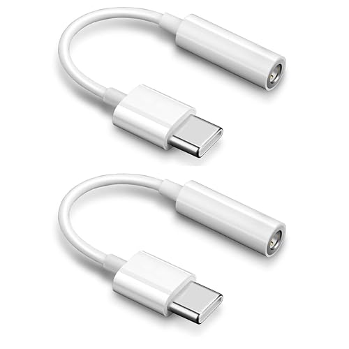 USB-C to 3.5mm Headphone Jack Adapter, Audio Aux Dongle for iPhone 16/15 Pro Samsung Galaxy S25/S24/S23 iPad Pro, Hi-Fi DAC Converter Cable Compatible