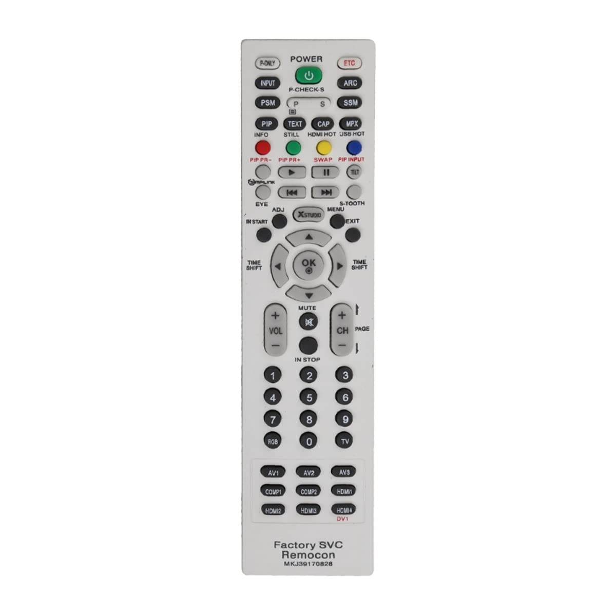 GHUST MKJ39170828 Replacement Remote Control for LG TV 24LV570M 28LV570M 32LV570M 43LV570M 32LH200C 42LH200C DU27FB32C 26LH210C 26LX1D 26LX1DUD 30FZ4D