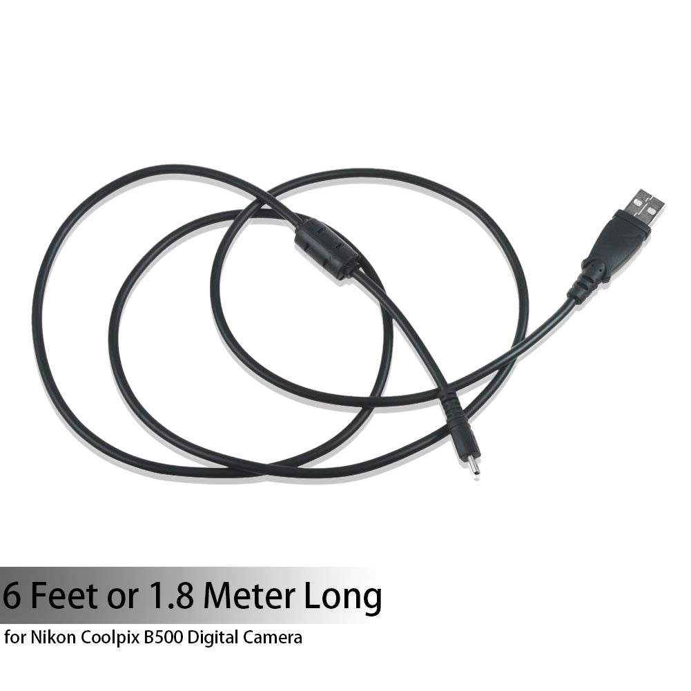 Blacell USB Cable for Nikon Coolpix B500 Digital Camera, and USB Computer Cord for Nikon Coolpix B500 Digital Camera, Gold Plated,W/Ferrite, 6 Feet or