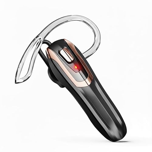 Micool Bluetooth Earpiece for Truckers V6.0 with Noise Cancelling 38 Hours Wireless Headset for Driving, Handsfree Single Ear Headphone for CB Radio