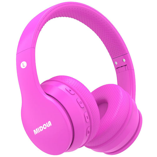 MIDOLA Kids Headphones Bluetooth 5.4 Wireless 68H Play Time Volume Limit 85/94dB Over-Ear Foldable Headset,Type-C Fast Charging, Wired Aux Mic…