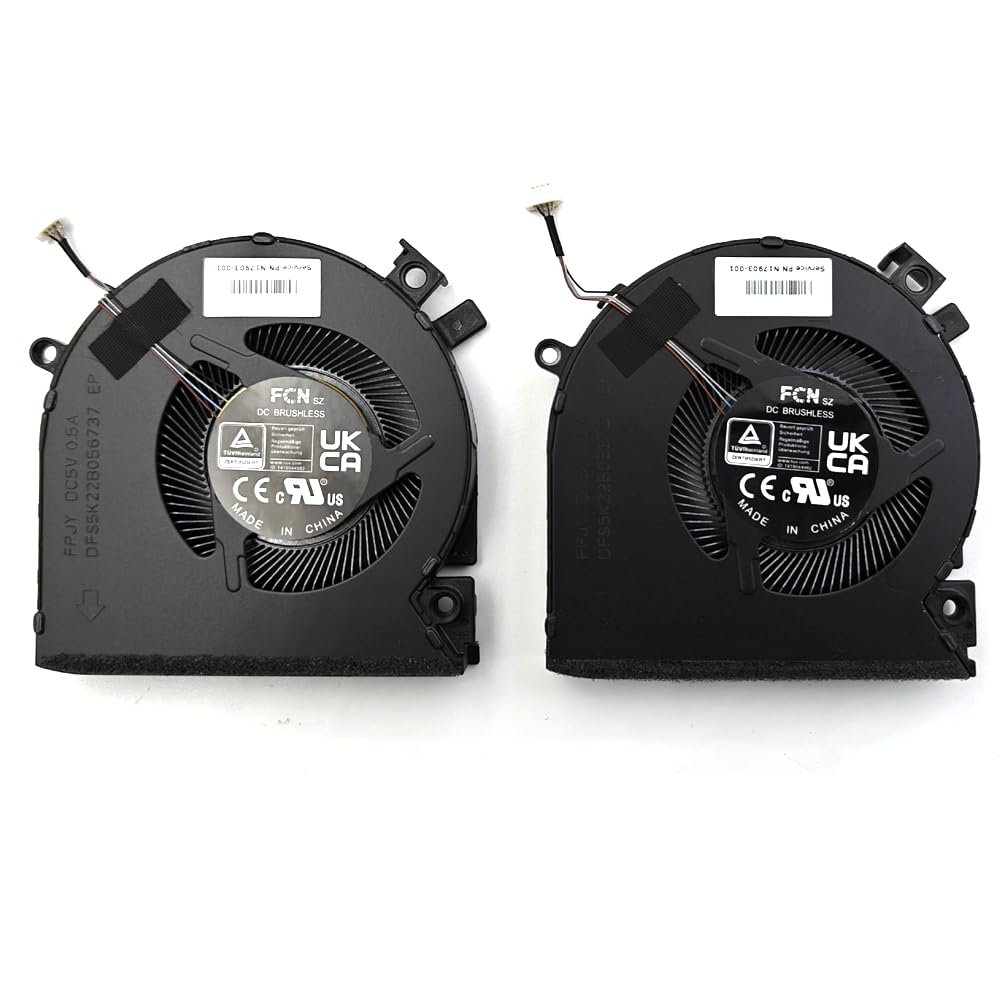 KGIGIBE Replacement CPU & GPU Cooling Fan for HP Victus 15-FA0031DX 15-1072WM 15-FA1093DX 15-FB1013DX 15-FB0121NR 15-FA 15-FB Series Laptop One Pair