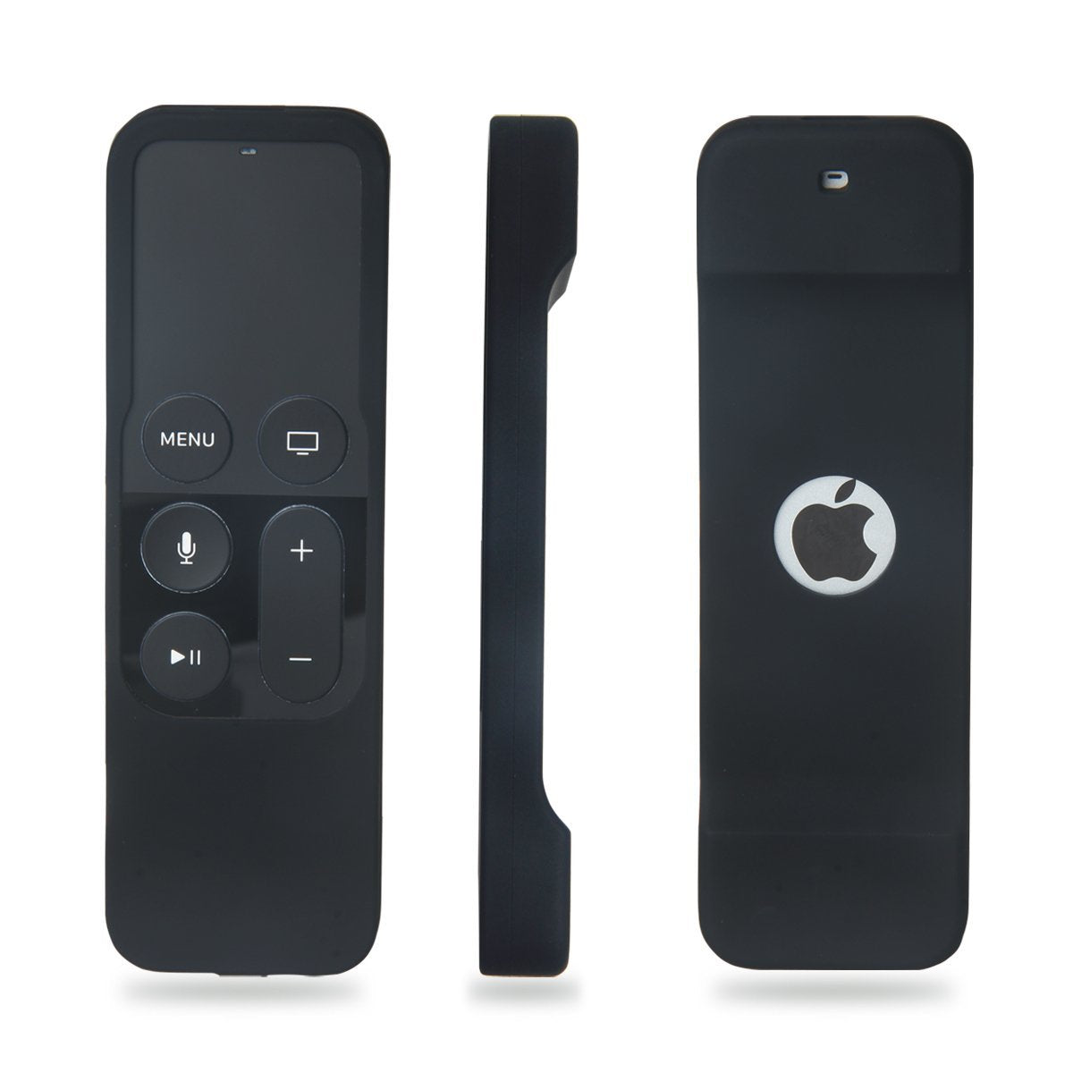 Remote Case for Apple Tv 4th / 5th /4K Generation, Akwox Light Weight [Anti Slip] Shock Proof Silicone Remote Cover Case with Lanyard (Black) -not