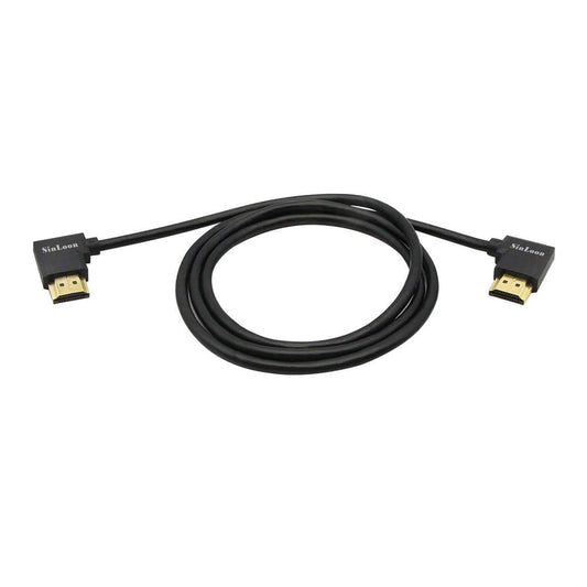 SinLoon 90 Angle HDMI Cable Gold Plated High Speed Right & Left Degree HDMI Male to Male Adapter Cable Supports Ethernet, 3D and Audio Return(HDMI R