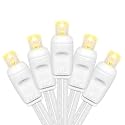 Yirunfa Christmas Lights 50 LED 17FT Commercial Mini LED String Lights, 120V UL, White Wire Xmas Lights for Indoor & Outdoor Use, Holiday Party
