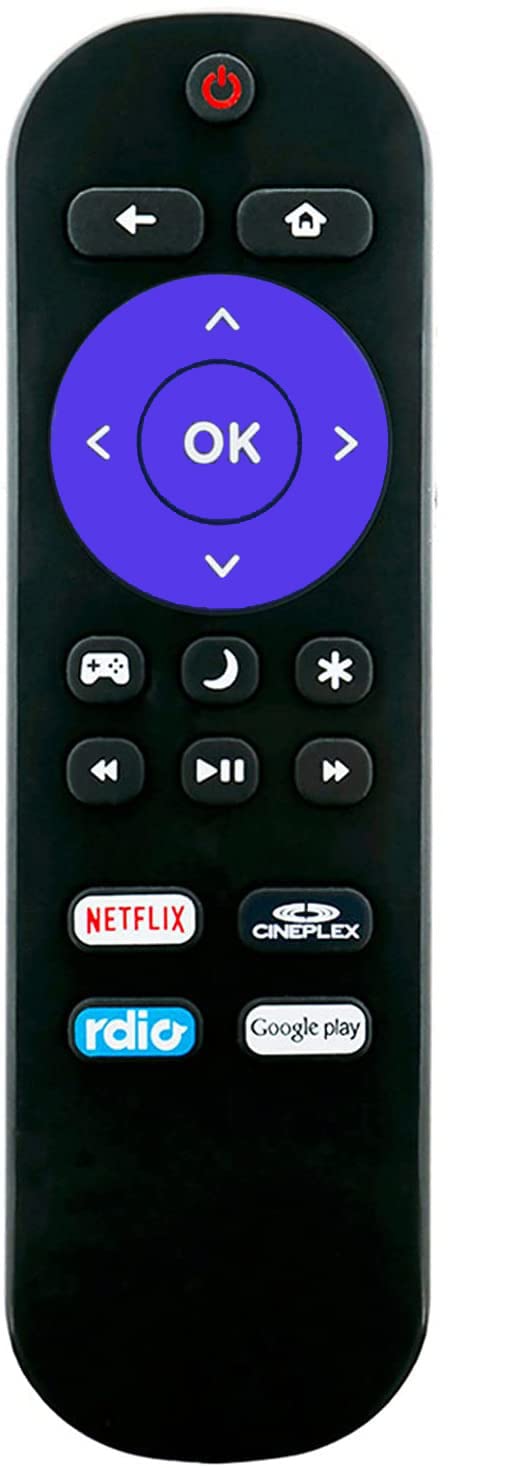 Replacement for Insignia ROKU TV Remote w/Volume Control & TV Power Button for All Insignia Roku TV NO Pairing NOT for Roku Player (Box) NOT for Roku