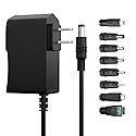 HYGAMOCC 12 V 2A Power Adapter with 8 Tips, 24W AC Adapter Charger Replacement for Router，Speaker,LED Strip Light, Monitor，Charger Power Supply Cord
