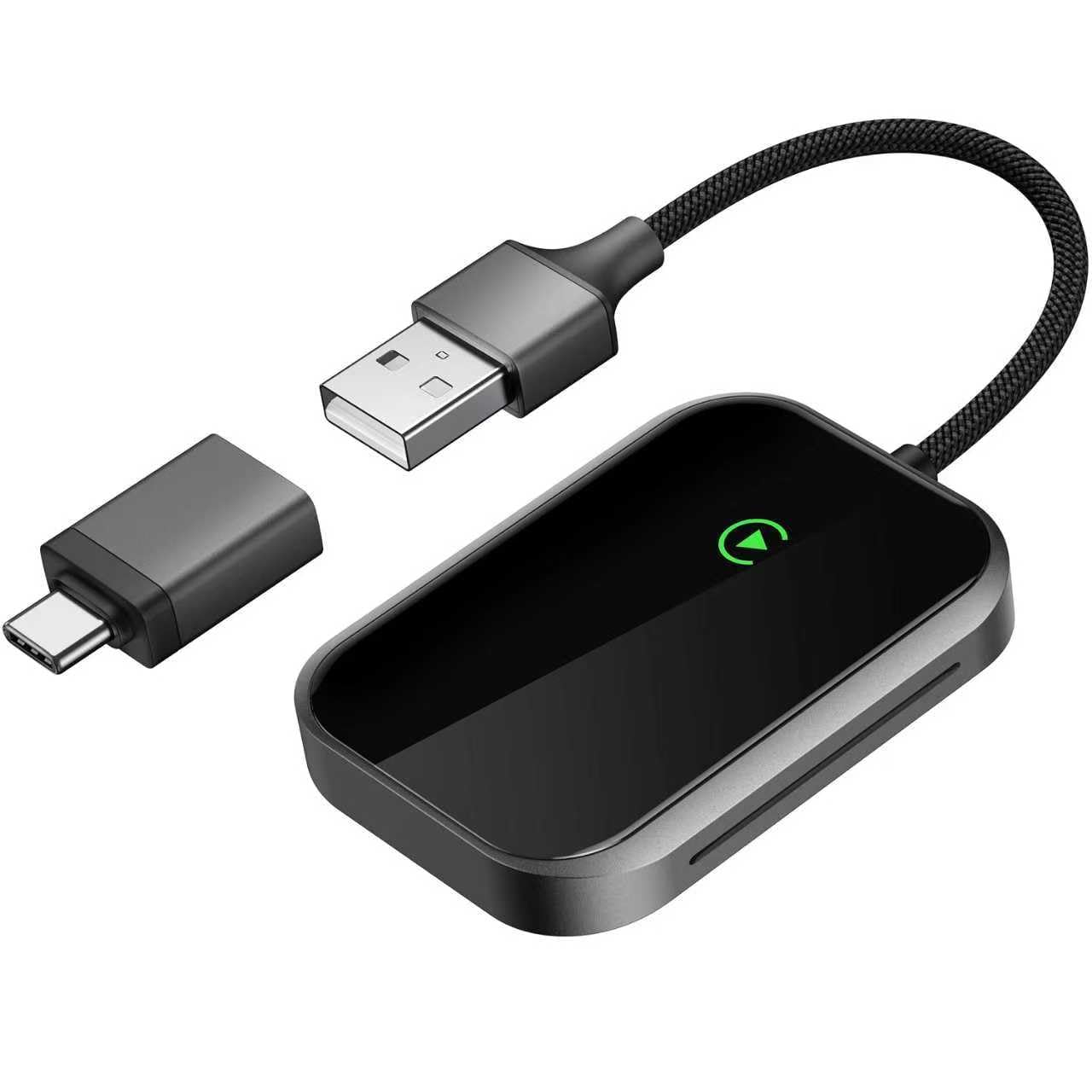 Wireless CarPlay Adapter for iPhone, Apple CarPlay Wireless Adapter USB-C, Bluetooth Connection, Auto-Switch for Multiple iPhones, Fast & Stable, iOS