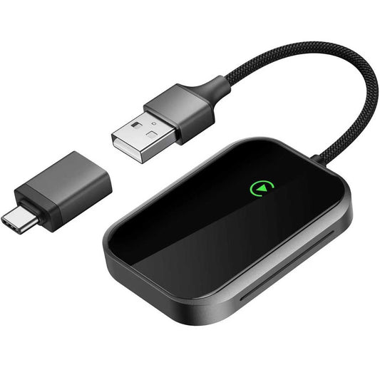 Wireless CarPlay Adapter for iPhone, Apple CarPlay Wireless Adapter USB-C, Bluetooth Connection, Auto-Switch for Multiple iPhones, Fast & Stable, iOS