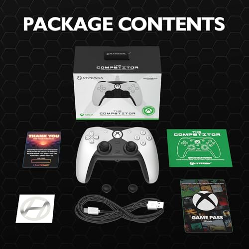 Hyperkin The Competitor Wired Controller for Xbox Series X|S, Xbox One & PC with Hall Effect Joysticks & Impulse Triggers; Symmetrical Layout