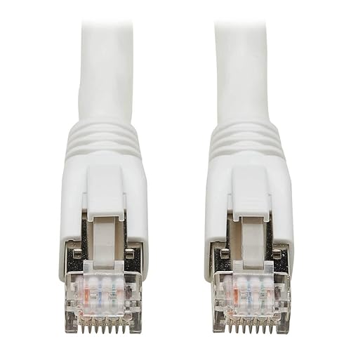 TRIPP LITE Cat8 Snagless Ethernet Cable, 25G/40G Certified Network Patch Cable, 22 AWG S/FTP, PoE, White, 6 Feet / 1.8 Meters, Life Limited
