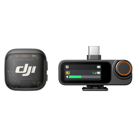 DJI Mic 3 (1 TX + 1 RX), Wireless Lavalier Mic for iPhone/Camera/Android, Ultralight, Extended Operating Time & Fast Charging, 1312ft (400m)