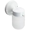 Nuvo SF76/702 Porch Wall Fixture with Frosted Mason Jar, Gloss White