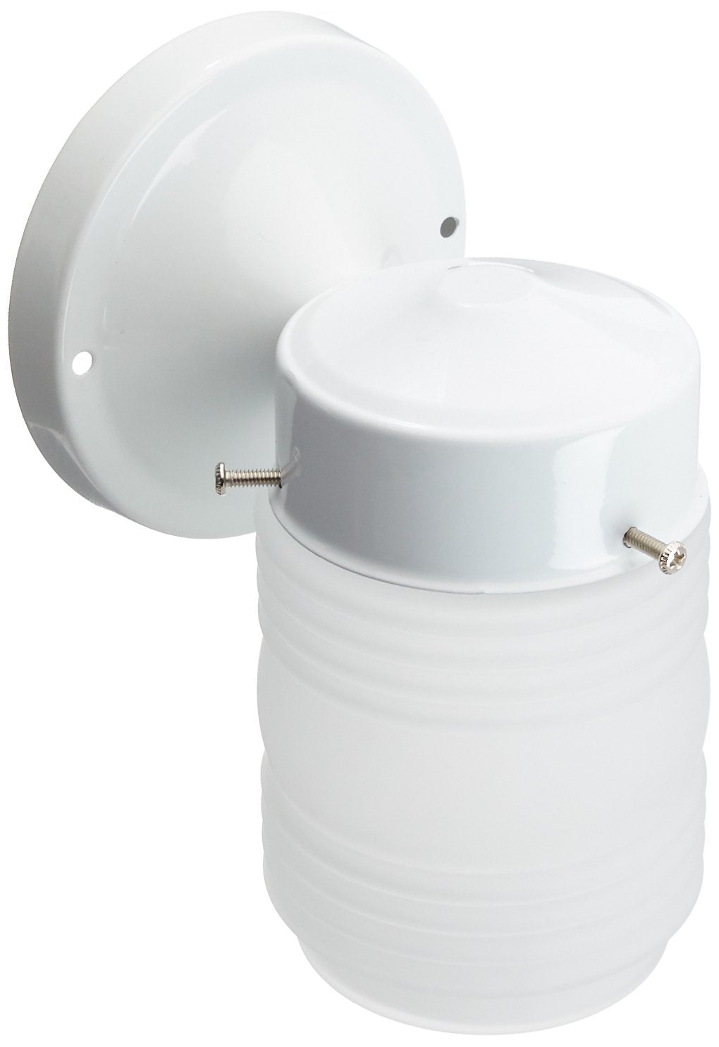 Nuvo SF76/702 Porch Wall Fixture with Frosted Mason Jar, Gloss White