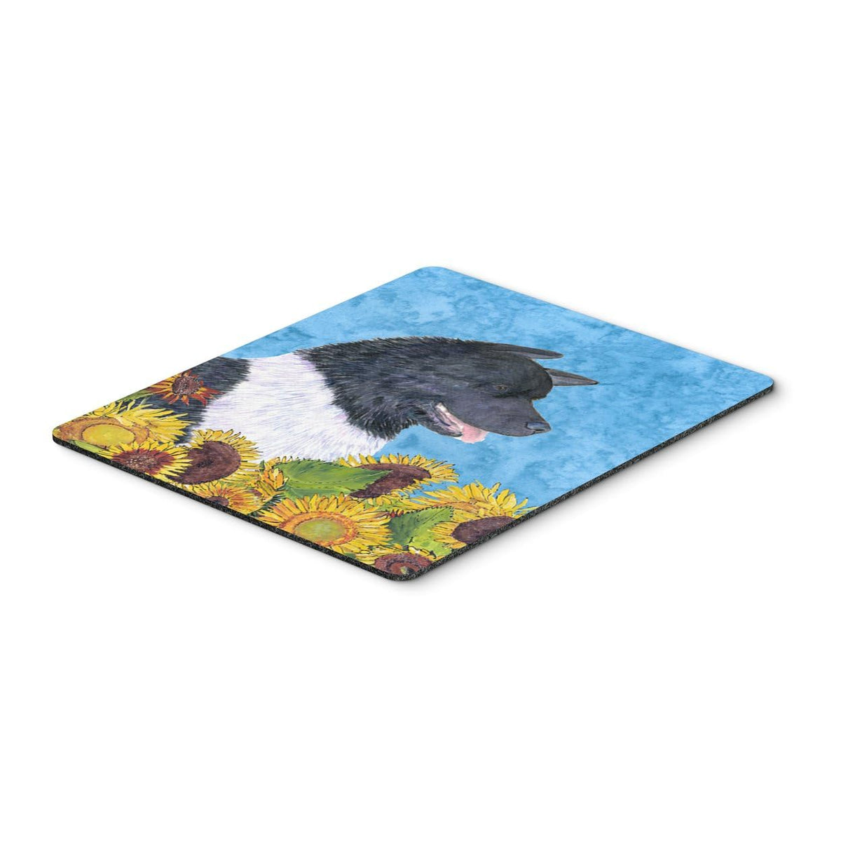 Caroline's Treasures SS4154MP Akita in Summer Flowers Mouse Pad, Hot Pad or Trivet for Home Office Gaming Working Computers Laptop Mouse Mat,Washable