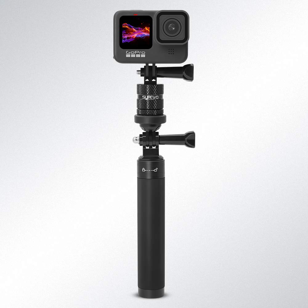 Aluminum 1/4 inch 20 Camera Tripod Adapter Mount, 360° Rotation 1/4"-20 Aluminum Tripod Adapter Mount Compatible with GoPro Hero 13/12/11/10, DJI