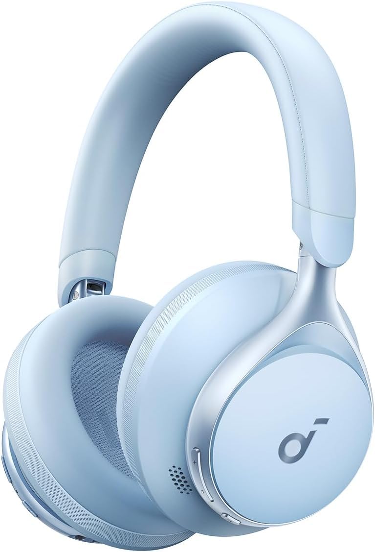 Soundcore Anker Space One ANC Over-Ear Headphones, Blue, Renewed