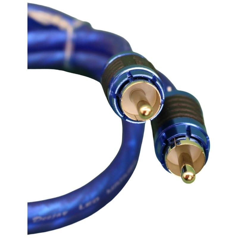 DEEJAY LED TBHRCA20MAJIMBE 20-feet Stereo RCA Cable Male to Male Audiophile Grade Shielded Audio Cable Twisted Pair Construction Metal Connectors