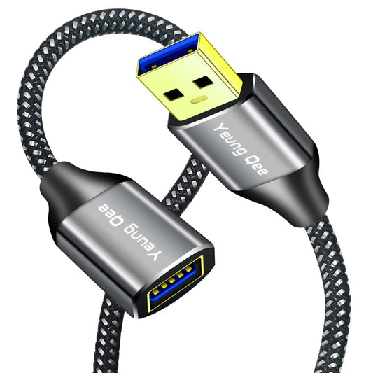 Yeung Qee USB 3.0 Extension Cable 1 ft,5Gbps High Speed USB 3.0 Type A Male to Female Extension Cord,USB Extension Lead Compatible with USB Flash