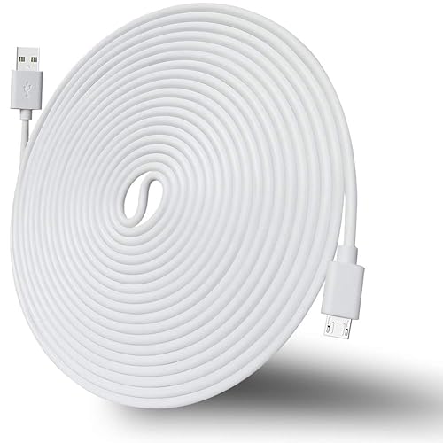10ft USB Power Extension Cable for Wyze Cam,WyzeCam Pan,YI Camera,NestCam Indoor,Netvue,KasaCam,Furbo Dog,Blink,Cloud Cam,Long USB to Micro USB