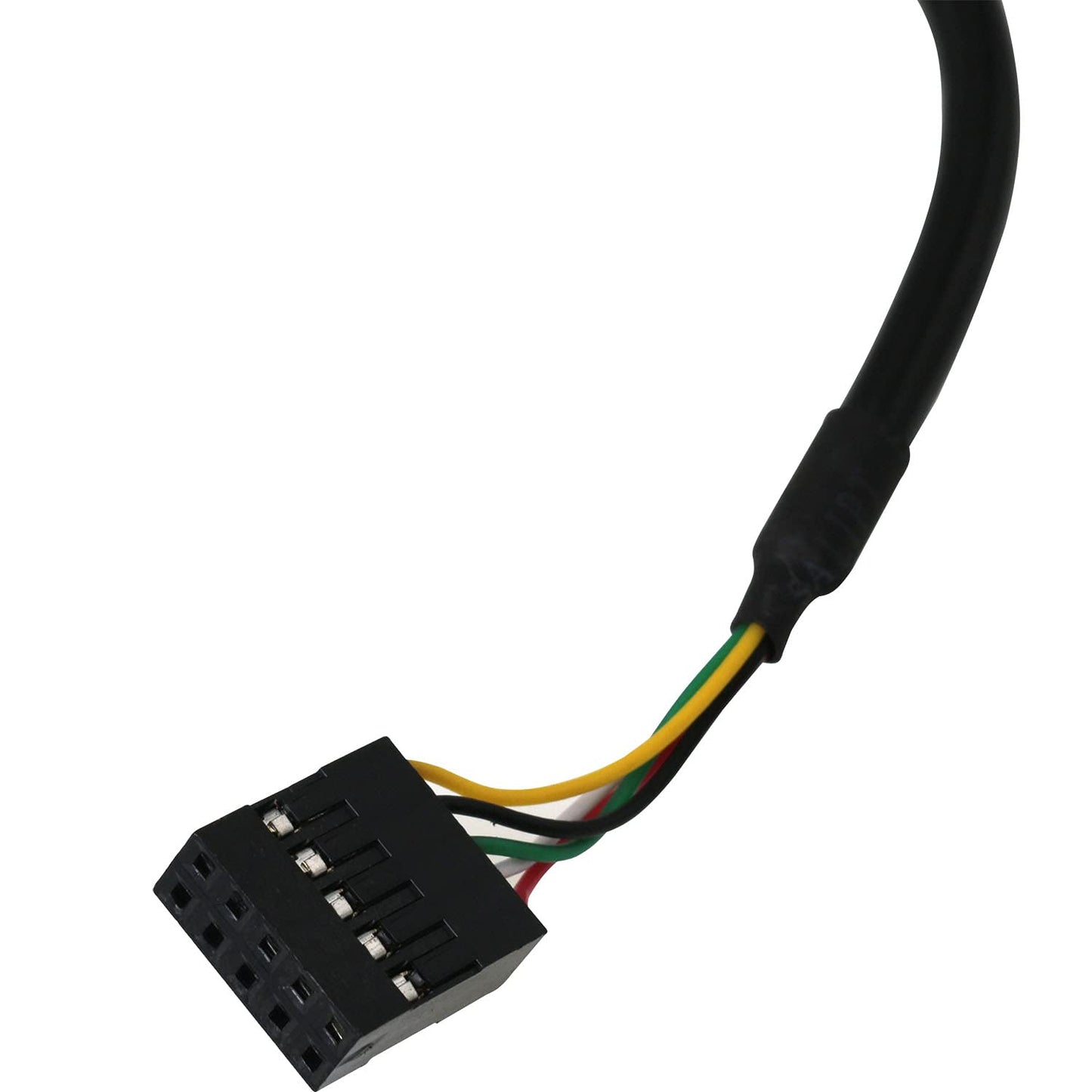 BAIRONG 10cm Motherboard USB 2.0 Adapter Cable A Female to Dupont 9 Pin Female Header Motherboard Cable Cord USB Header to USB Cable (0.1M), Black