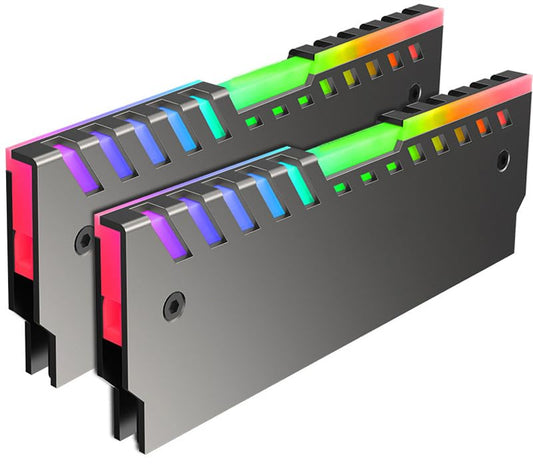 2Pcs RGB RAM Heatsink DDR DDR3 DDR4 Memory Radiator Vest Cooling Heat Spreader Cooler for Desktop PC Computer Gaming Overclocking