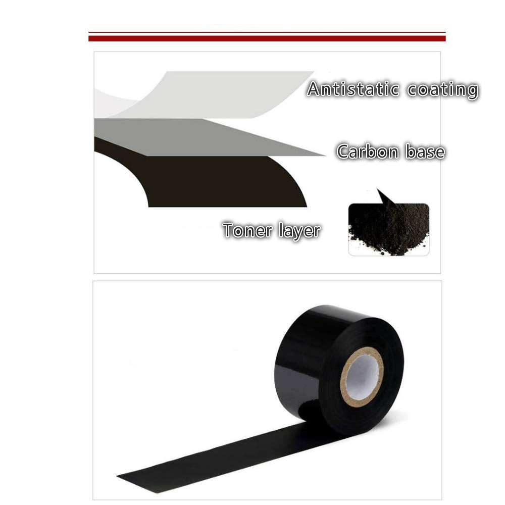 5 Rolls Ribbon 30mm x 100m Thermal Transfer Ribbon for Date Coder Printer Machine HP-241 241B 241S TJ-08 DY-8 DY-6 SCF-900(White)